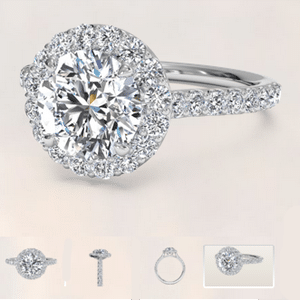 Ritani diamond reviews, French Halo style engagement ring