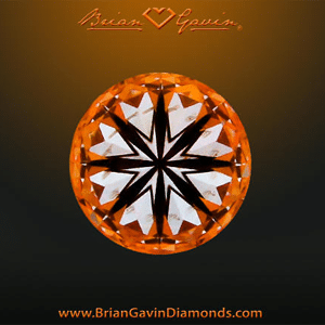 Hearts pattern within Brian Gavin Signature Hearts and Arrows Diamond, AGSL 104064814007