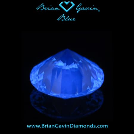 Medium Blue Fluorescence Brian Gavin Signature Diamond.