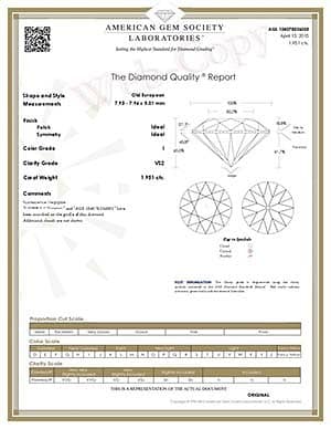 Victor Canera European Round Diamond Reviews, AGSL 104078336003 DQD