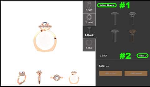 Step 3 Create your own ring design online 810 Collection by Brian Gavin