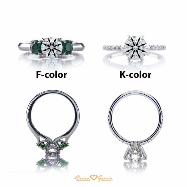 k color diamond in platinum